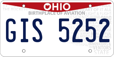 OH license plate GIS5252