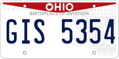 OH license plate GIS5354