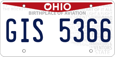 OH license plate GIS5366