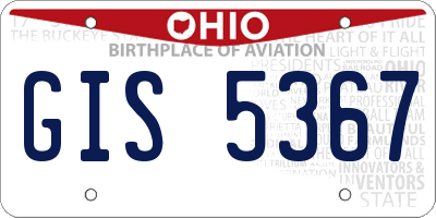 OH license plate GIS5367