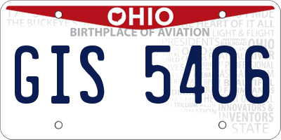 OH license plate GIS5406