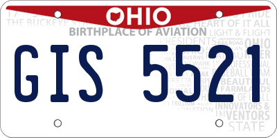 OH license plate GIS5521