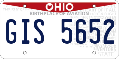 OH license plate GIS5652