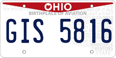 OH license plate GIS5816