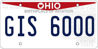 OH license plate GIS6000
