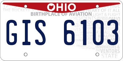 OH license plate GIS6103
