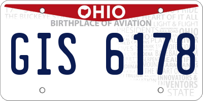 OH license plate GIS6178