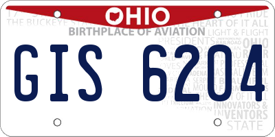OH license plate GIS6204