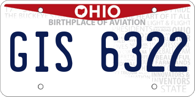 OH license plate GIS6322