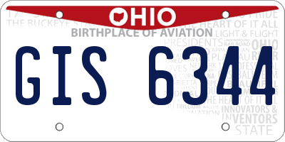 OH license plate GIS6344
