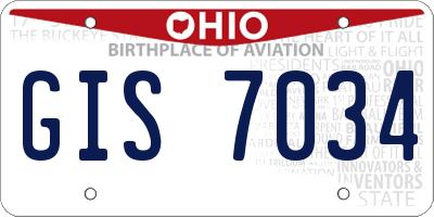 OH license plate GIS7034