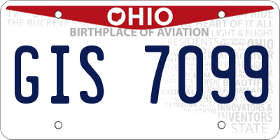 OH license plate GIS7099
