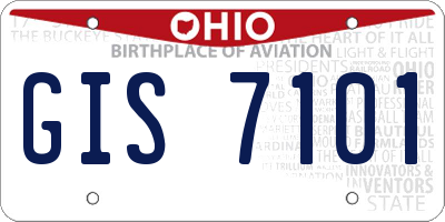 OH license plate GIS7101