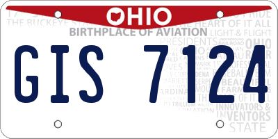 OH license plate GIS7124