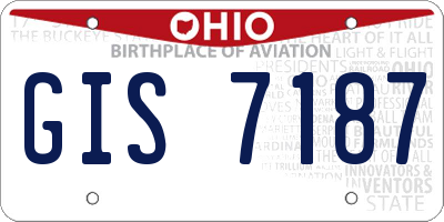 OH license plate GIS7187