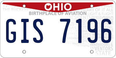 OH license plate GIS7196