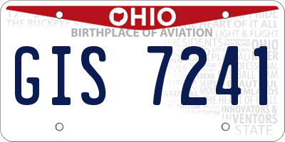 OH license plate GIS7241