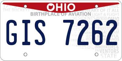OH license plate GIS7262