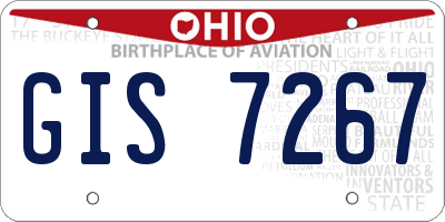 OH license plate GIS7267