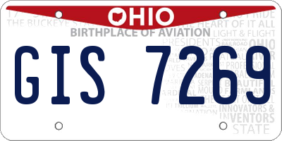 OH license plate GIS7269