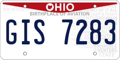 OH license plate GIS7283