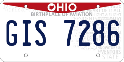 OH license plate GIS7286