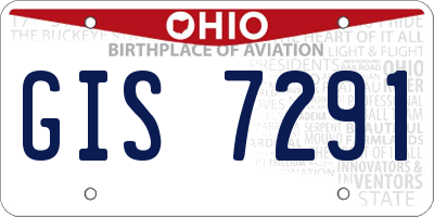 OH license plate GIS7291