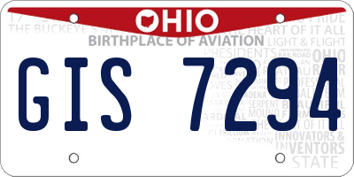 OH license plate GIS7294