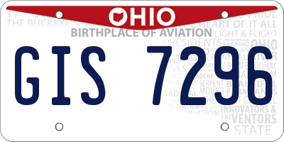 OH license plate GIS7296