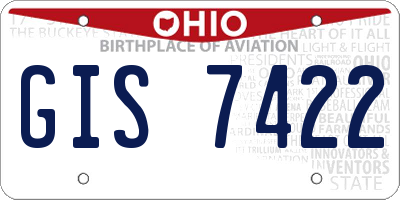 OH license plate GIS7422