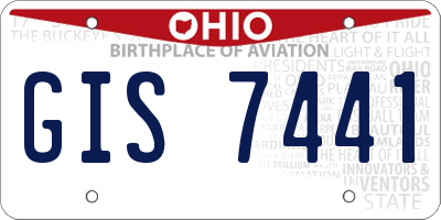 OH license plate GIS7441