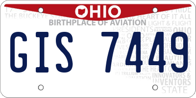 OH license plate GIS7449