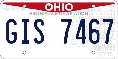 OH license plate GIS7467