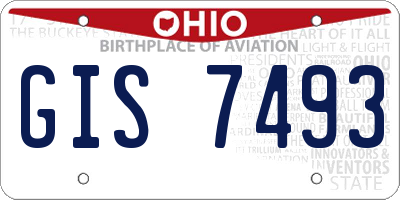 OH license plate GIS7493