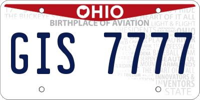 OH license plate GIS7777