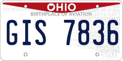OH license plate GIS7836