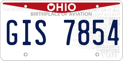 OH license plate GIS7854