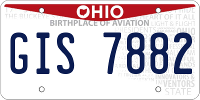 OH license plate GIS7882