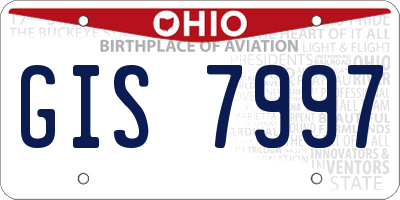 OH license plate GIS7997