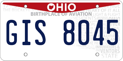 OH license plate GIS8045
