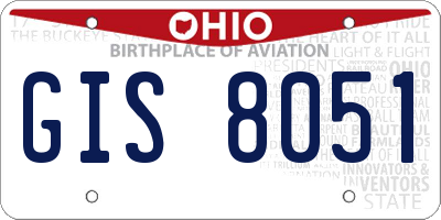 OH license plate GIS8051