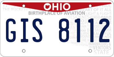 OH license plate GIS8112