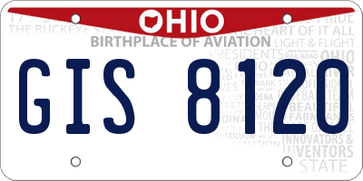 OH license plate GIS8120