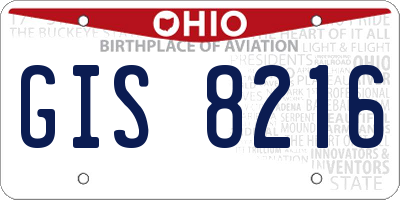 OH license plate GIS8216