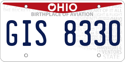 OH license plate GIS8330