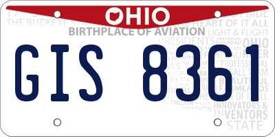 OH license plate GIS8361
