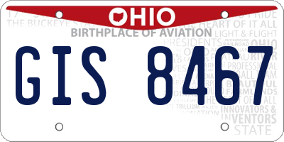 OH license plate GIS8467
