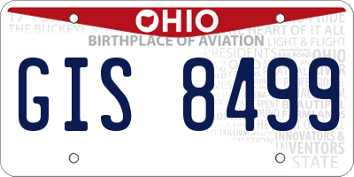 OH license plate GIS8499