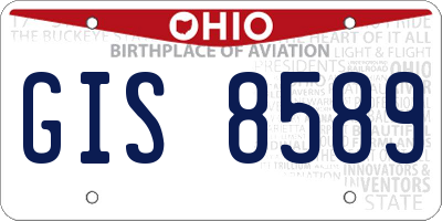 OH license plate GIS8589