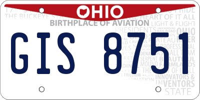 OH license plate GIS8751